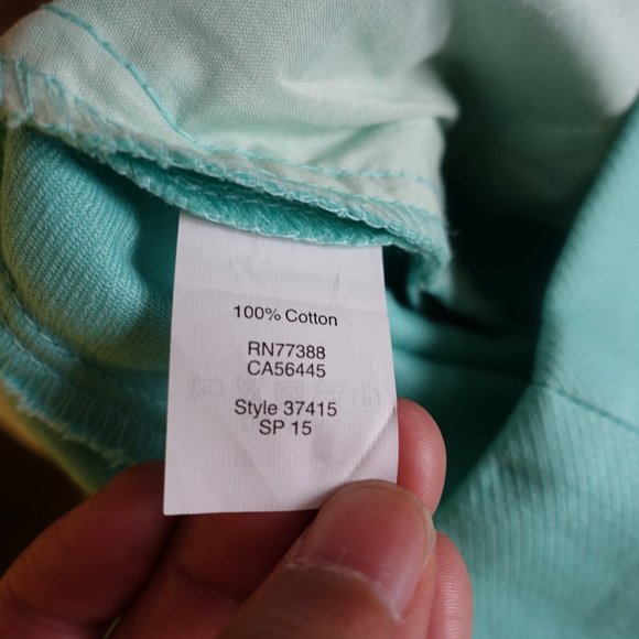 J.Crew Factory Cotton Double Serge Bright Mint Pencil skirt 0 - Picture 8 of 13